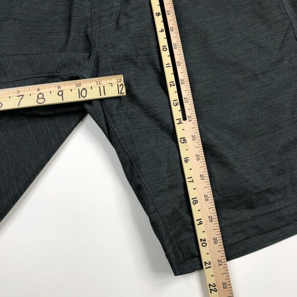 Prana LG (Fits 33W) Athleisure Training Gym 10" Elastic Waist Shorts Gray - Picture 4 of 6